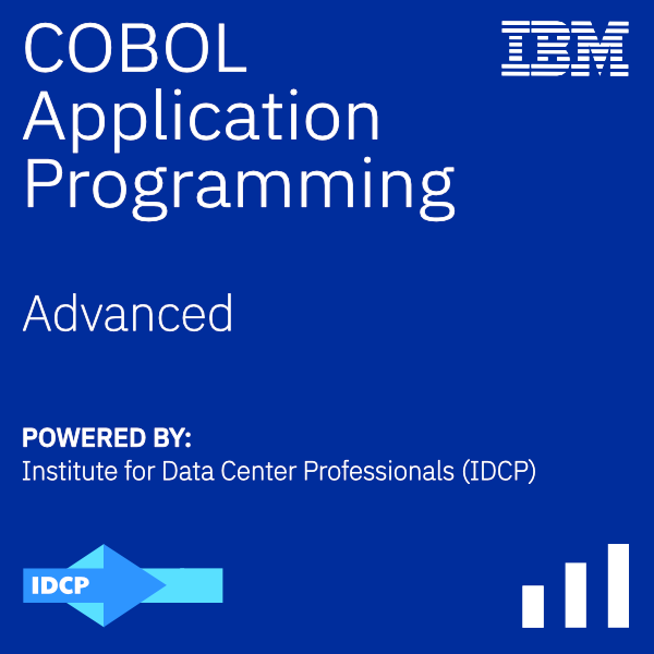 An image of a badge demonstrating proficiency in Advanced Cobol Application Programming