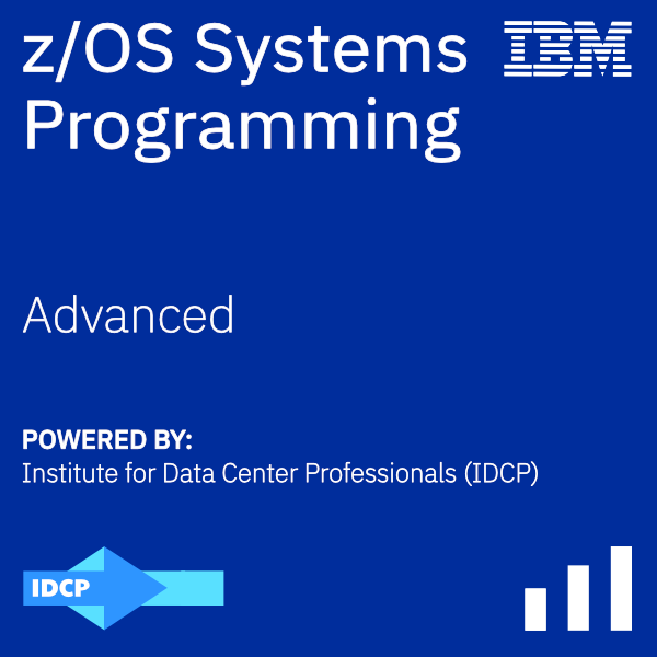 An image of a badge demonstrating proficiency with z/OS Advanced Topics