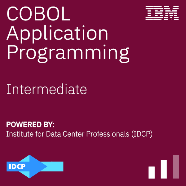 An image of a badge demonstrating proficiency with Basic COBOL Programming